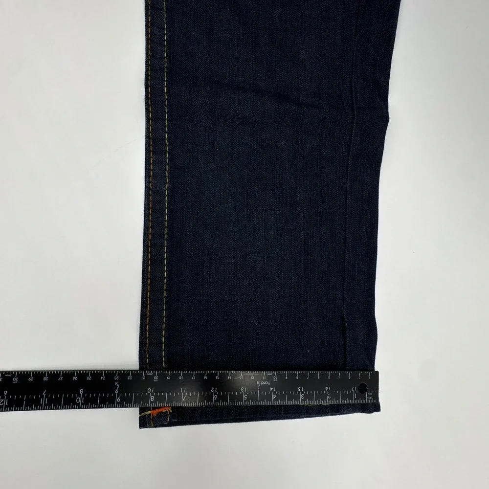 True Religion Jeans Men 28 Dark‎ Indigo Skinny Flap SN Body Rinse Denim